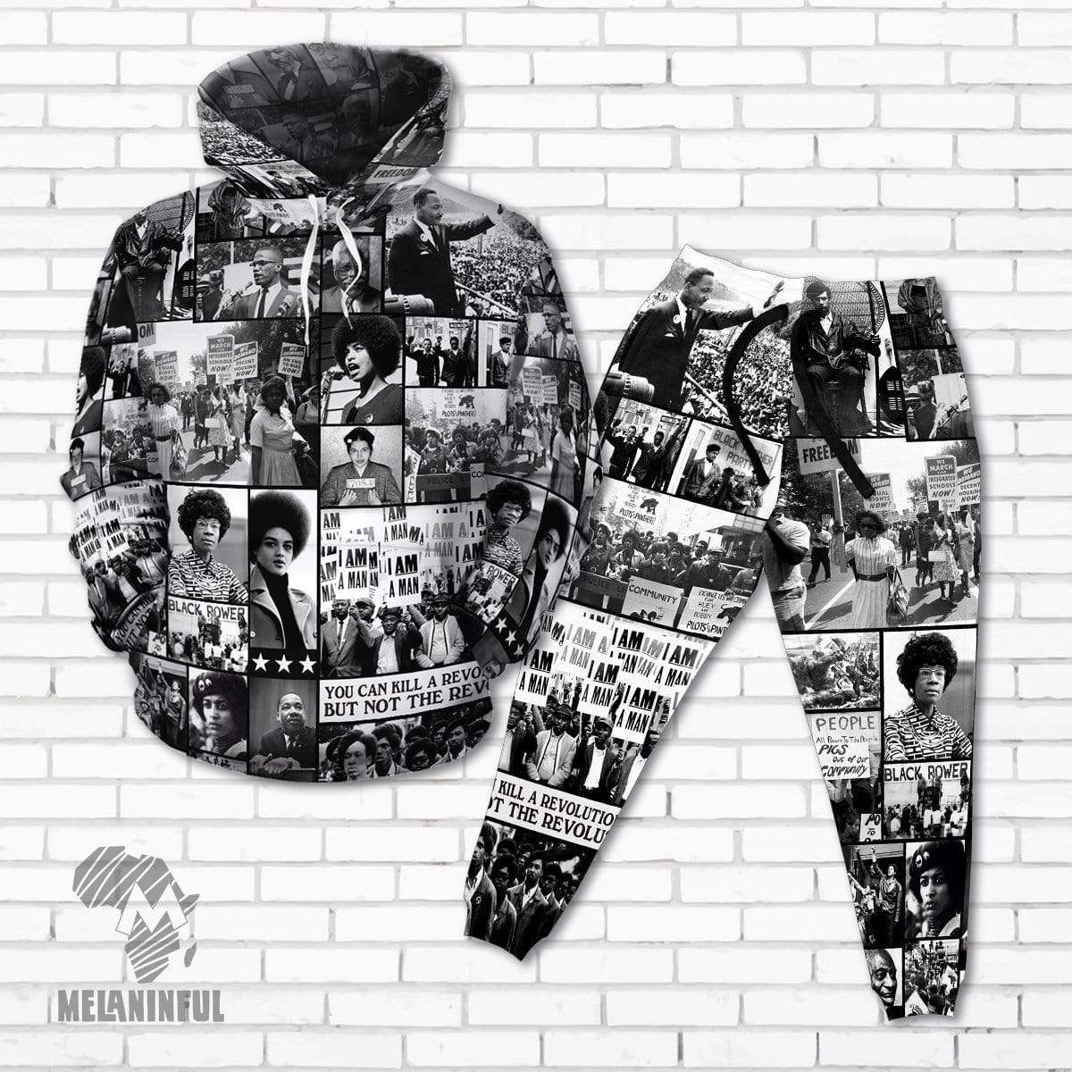 Power Images Fleece All-over Hoodie And Joggers Set