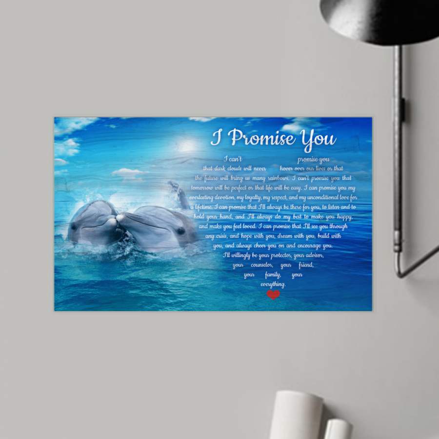 Dolphin – I Promise You Couple Heart – Poster