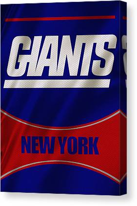 12 New York Giants Uniform Joe Hamilton Canvas Print