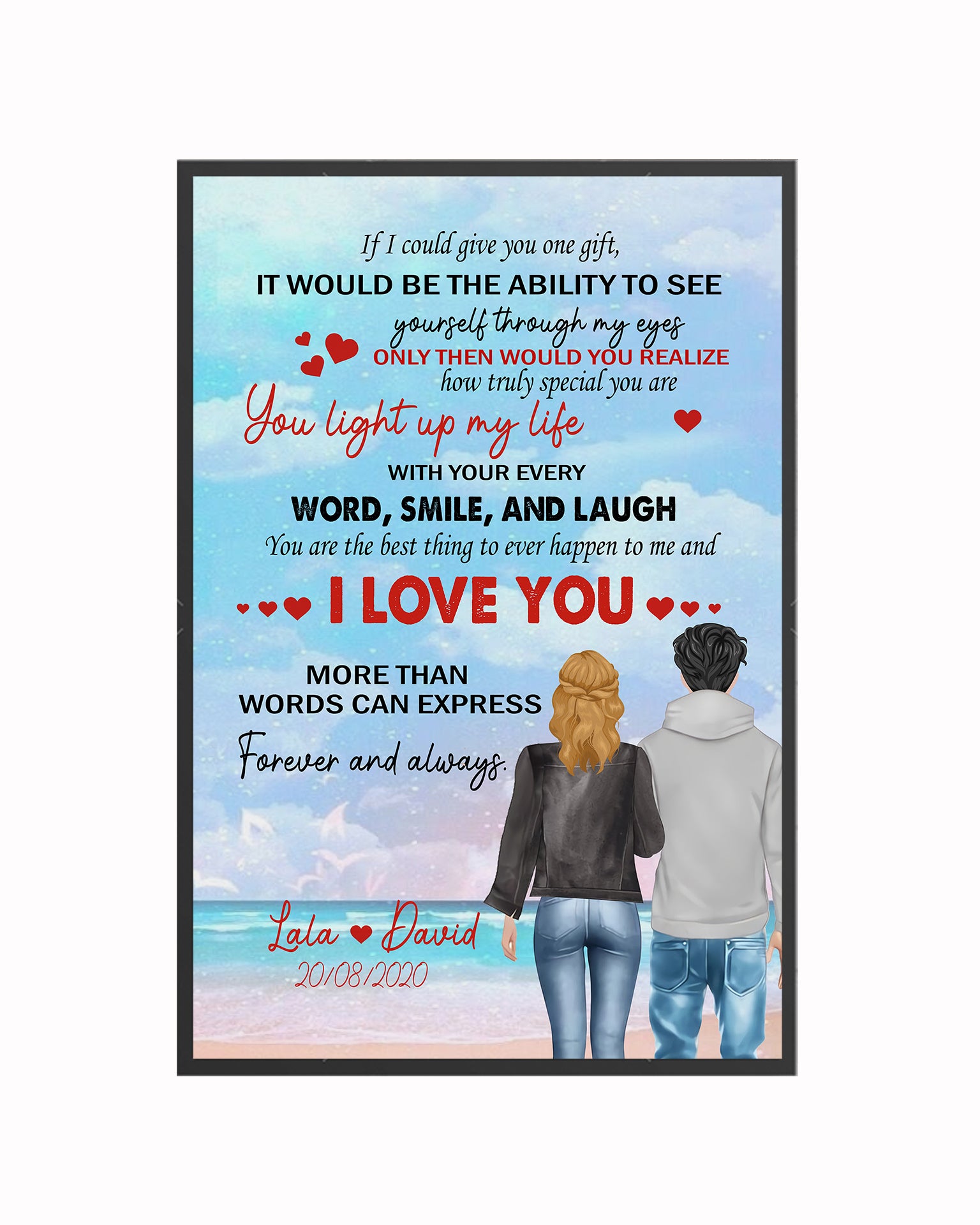 Custom Personalized hairstyle name Valentine’s day wall prints poster gift ideas for room him boyfriend husband her girlfriend wife couple – How Special You Are TY1812 – Personalizedwitch