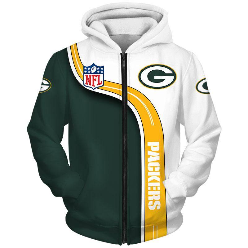 Green Bay Packers Hoodie 3D Cute Gift For Fan Edition Limited 3D Zip Hoodie