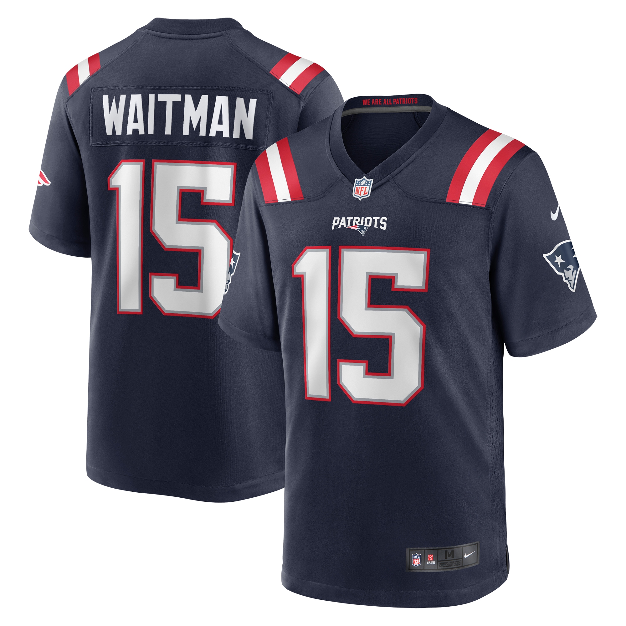 Men’s New England Patriots Corliss Waitman Navy Game Jersey