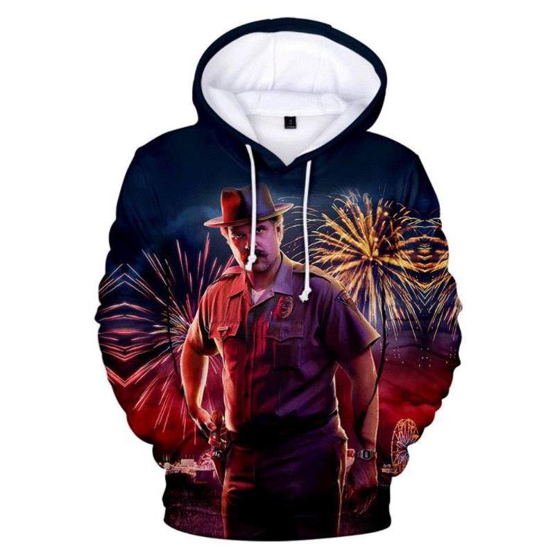 Stranger Things Season 3 Hoodie 3D Printed Hooded Sweatshirt Male Characters