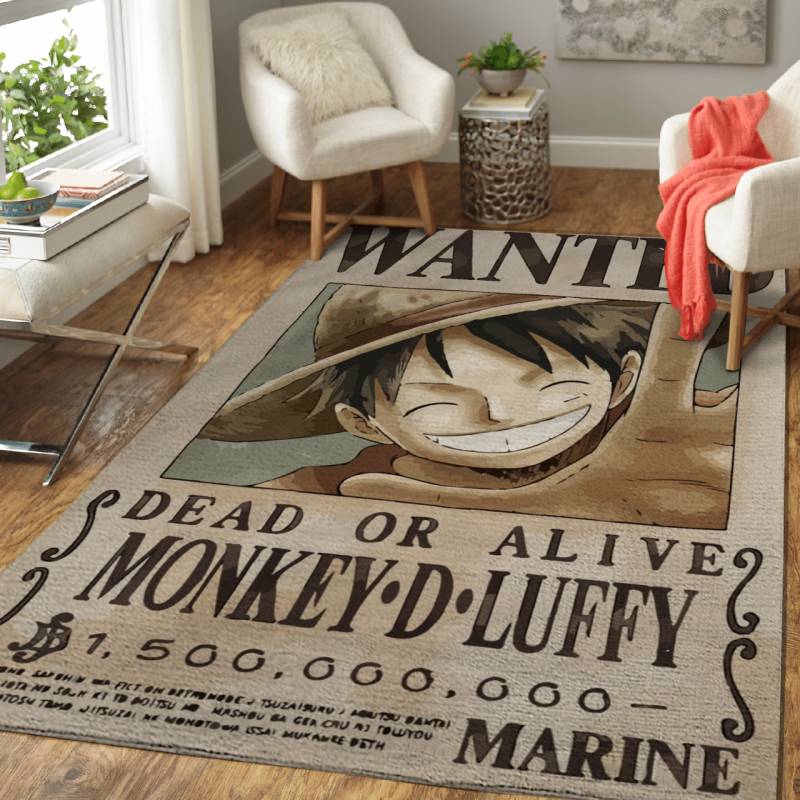 One Piece Wanted Luffy Area Rug – Carpet