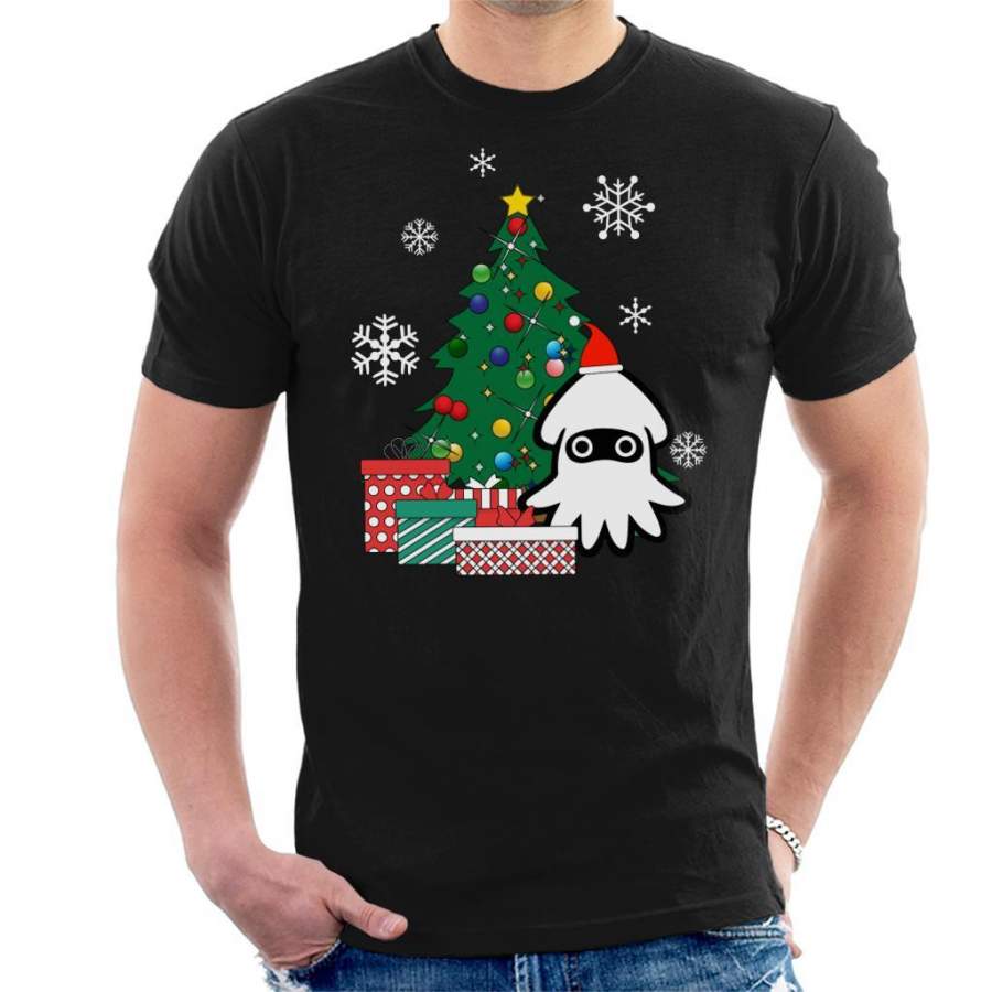 Blooper Squid Around The Christmas Tree Mario Men’s T-Shirt