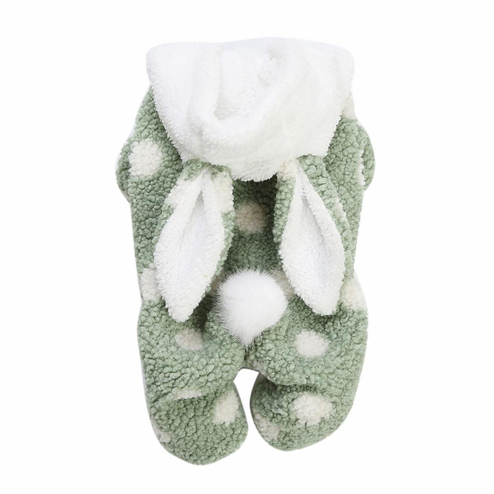 Winter Hoodie for Small Dogs Winter Warm Pet Clothes Pet Plush Four-legged Rabbit Ear Hoodie Dog Transformation Clothes Outfit alx