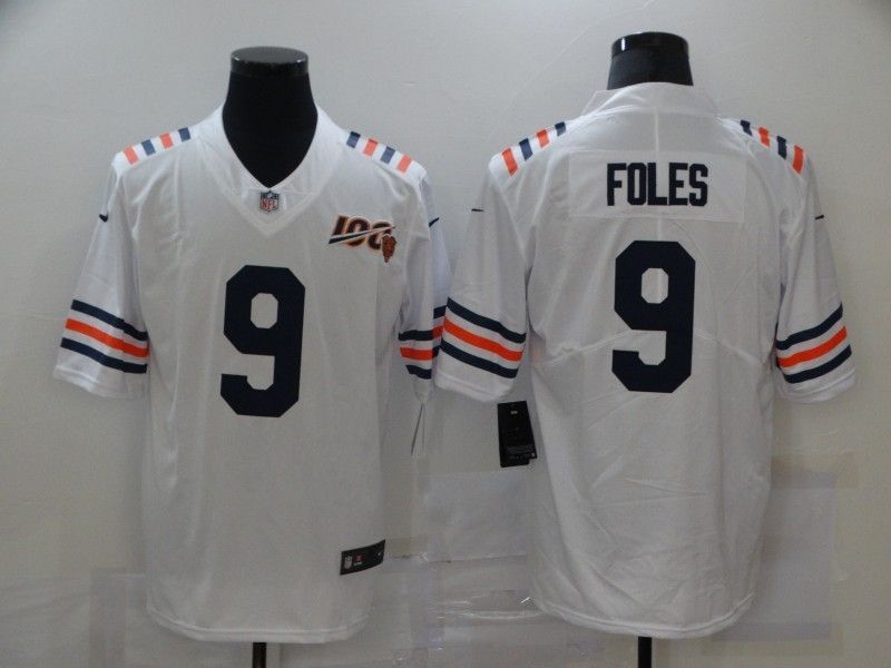 Chicago Bears Nick Foles #9 NFL 2020 White Jersey