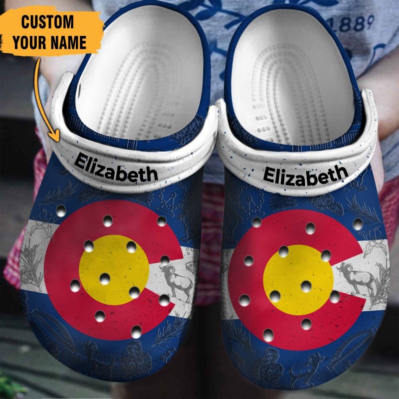 Colorado Flag Personalized Shoes clogs Gifts For Men Women