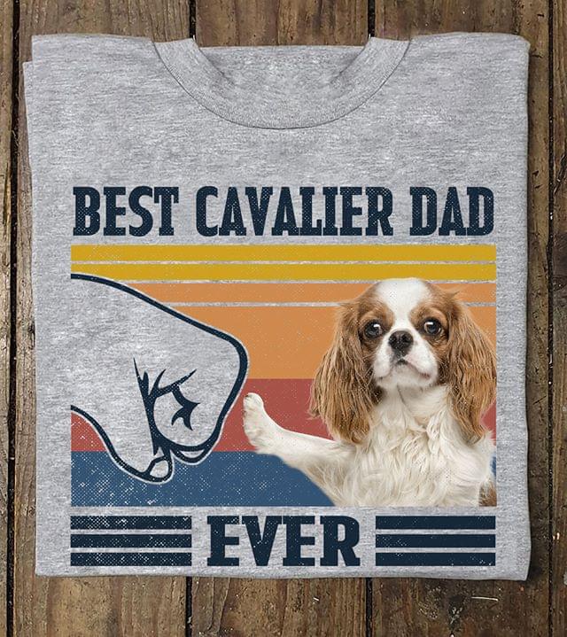 Cavalier King Charles Spaniel Lover Best Cavalier Dad Ever Dog Lover Vintage Graphic Unisex T Shirt, Sweatshirt, Hoodie Size S – 5XL