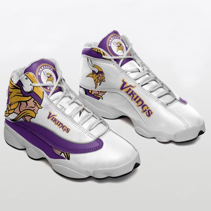 Minnesota Vikings Air Jordan 13 Sneaker JD13 Sneakers Personalized Shoes Design