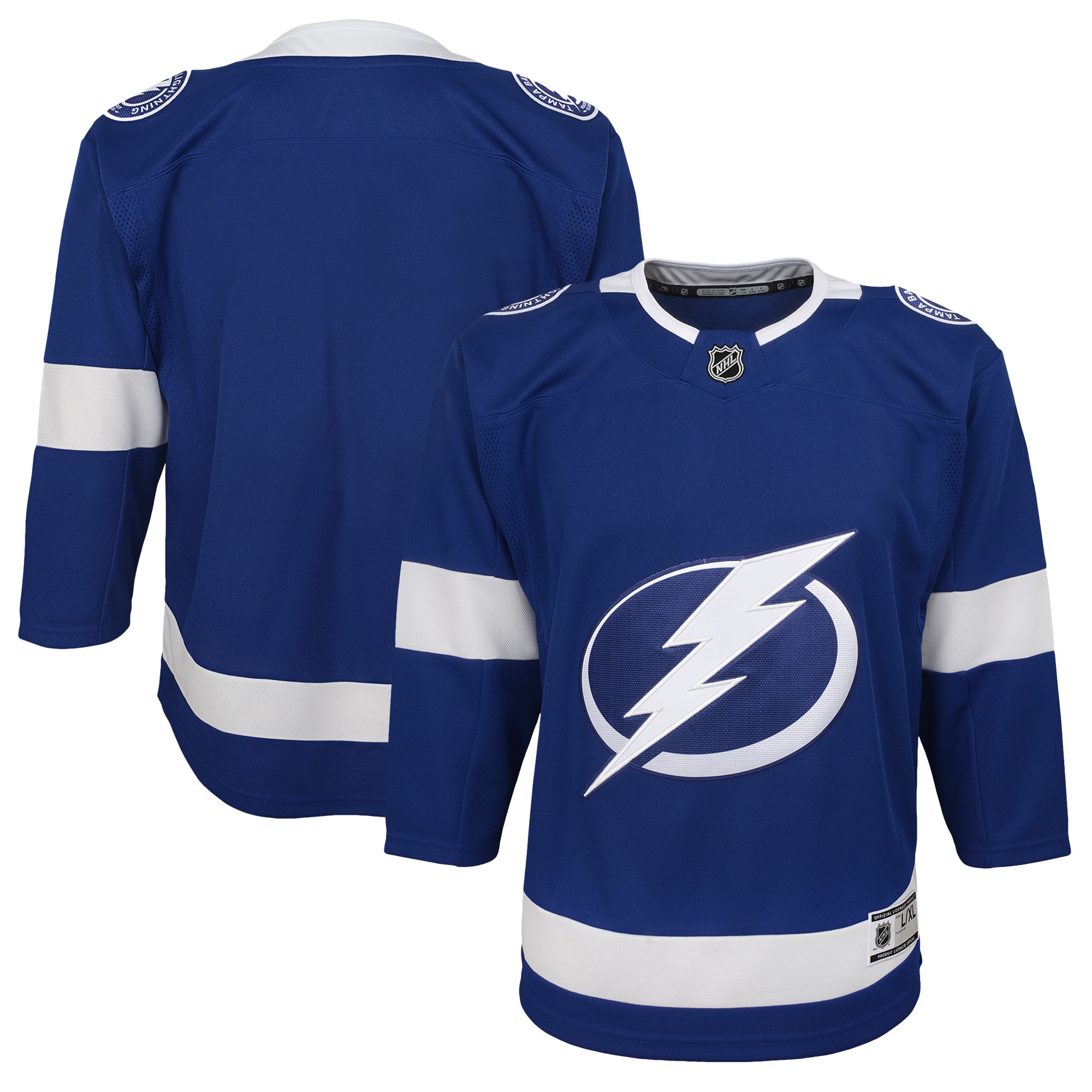 Tampa Bay Lightning Youth Home Blank Premier Jersey – Blue