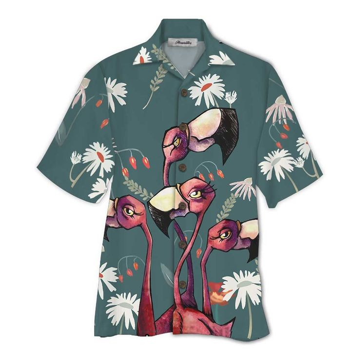 Flamingo Colorful Hawaii Shirt Unisex Adult Ha103927