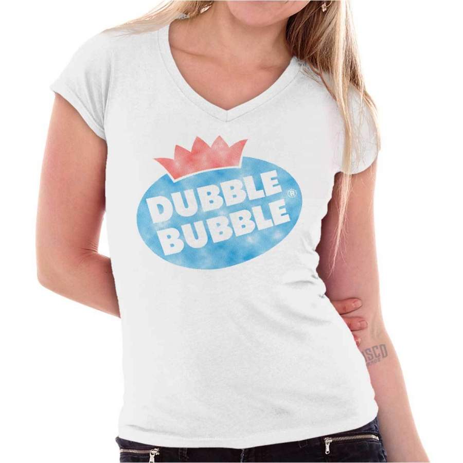 Vintage Dubble Junior Fit V-Neck T Shirt