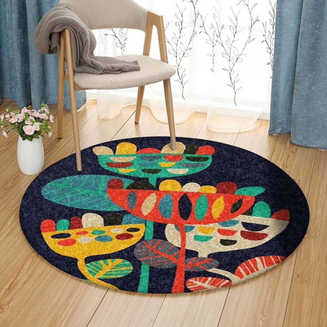 Flower GE1028 Round Rug  CYSI2907