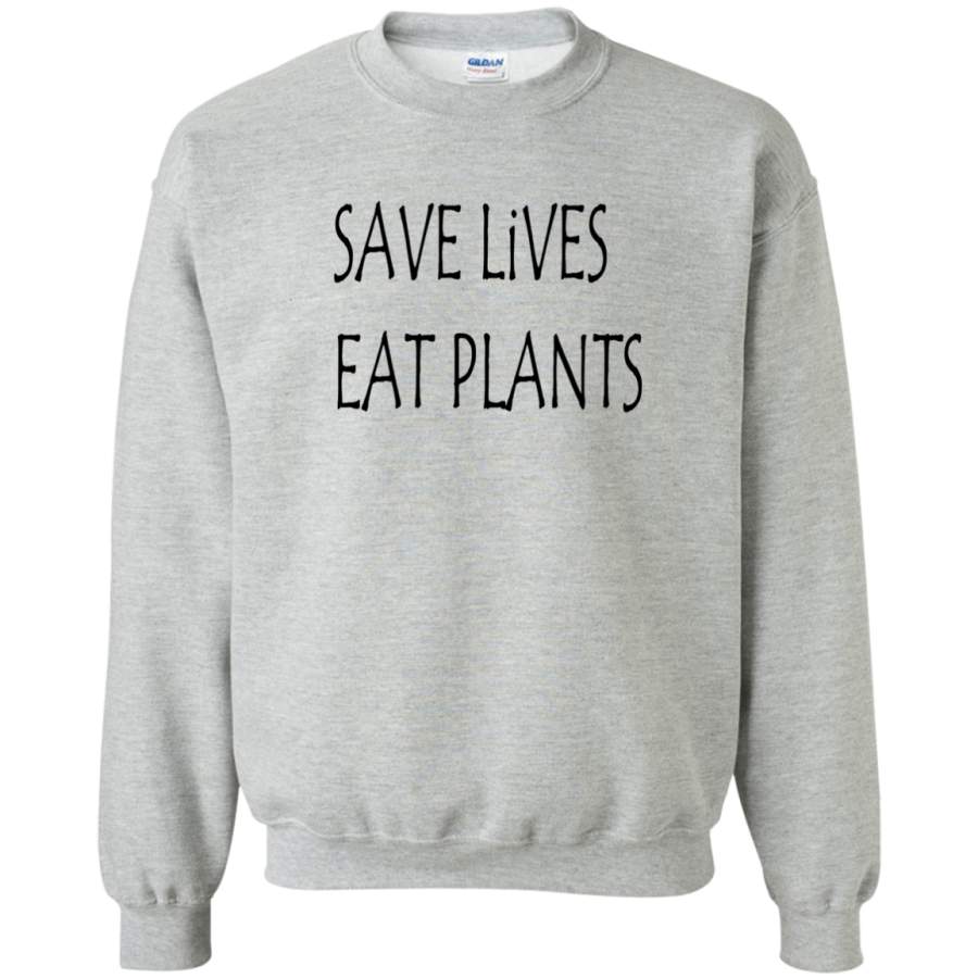 AGR Save Lives Eat Plants Crewneck Pullover Sweatshirt