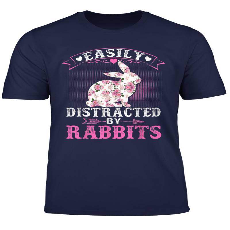 The Tee Picture Easily Distracted By Rabbits Gifts Farmer