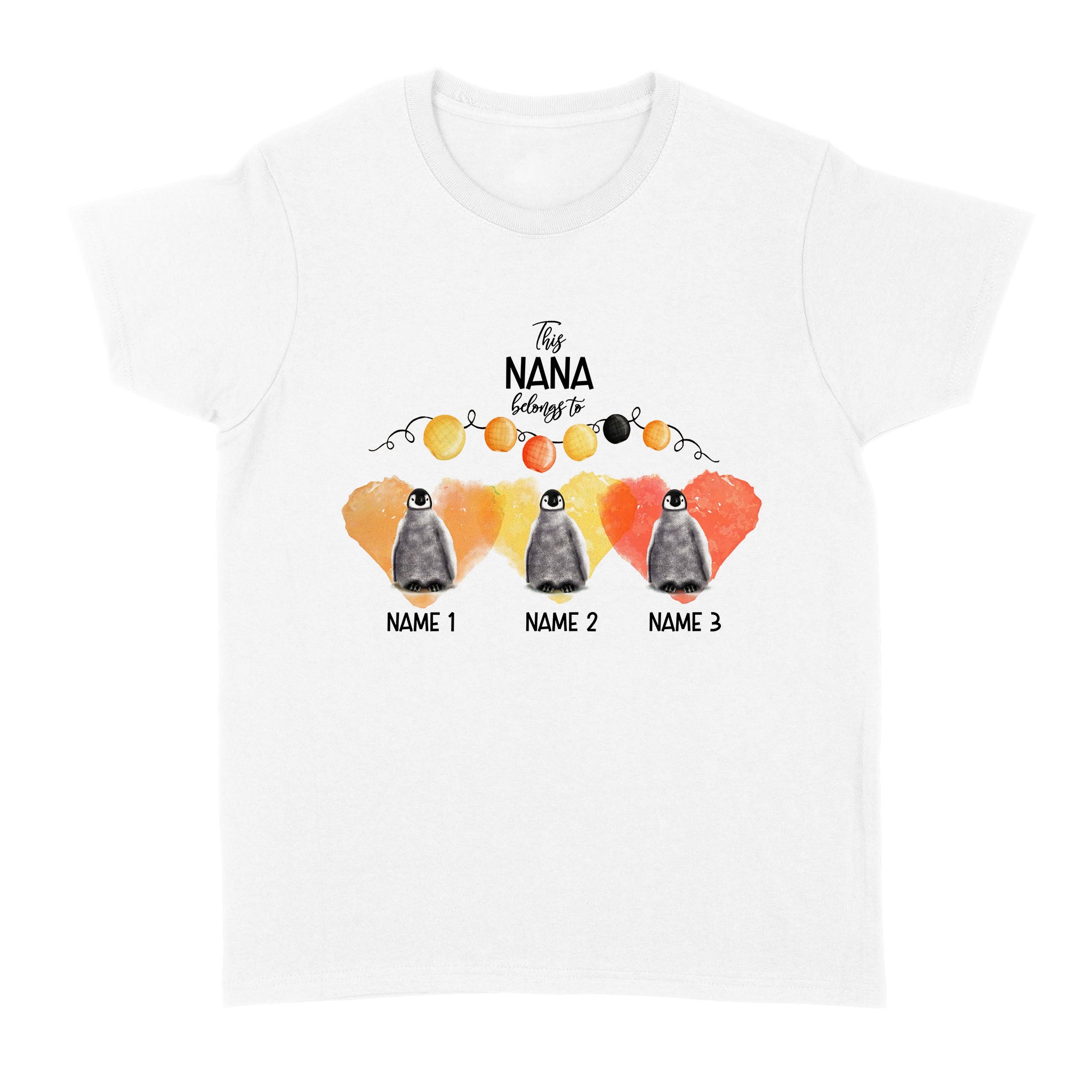 Grandchildren names, Little penguins T-shirt, Gift for Grandma, Mother’s day Gift – TNN74D05