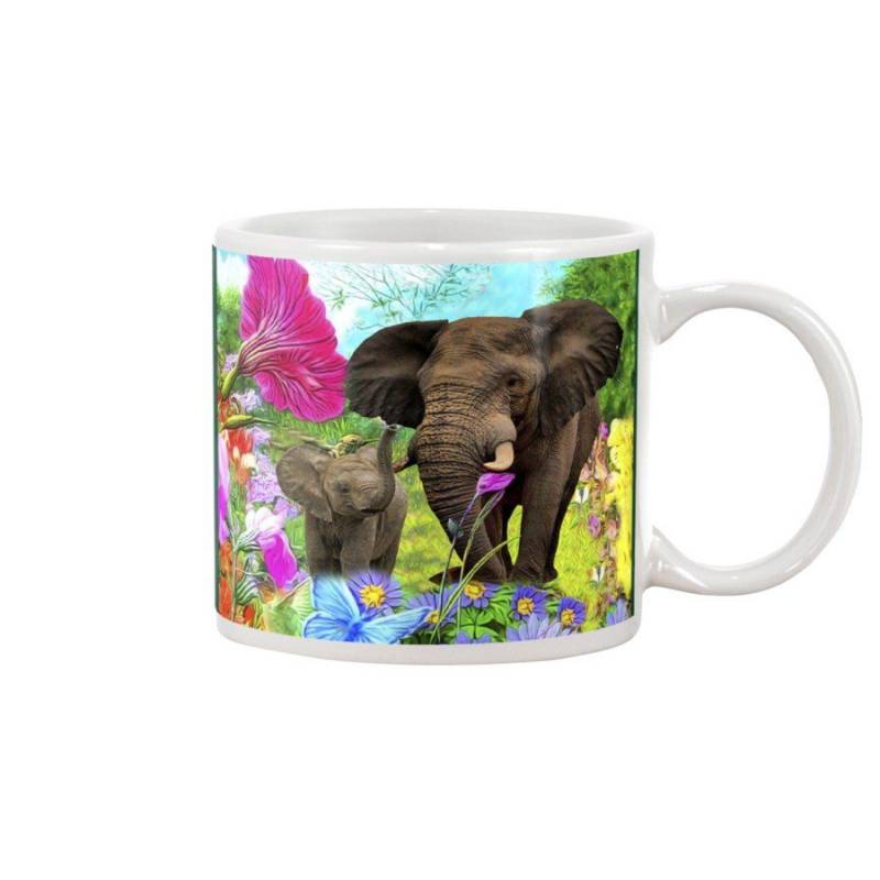 Lovely Phone Case With Colors Forest Gift For Elephant Lovers Mug