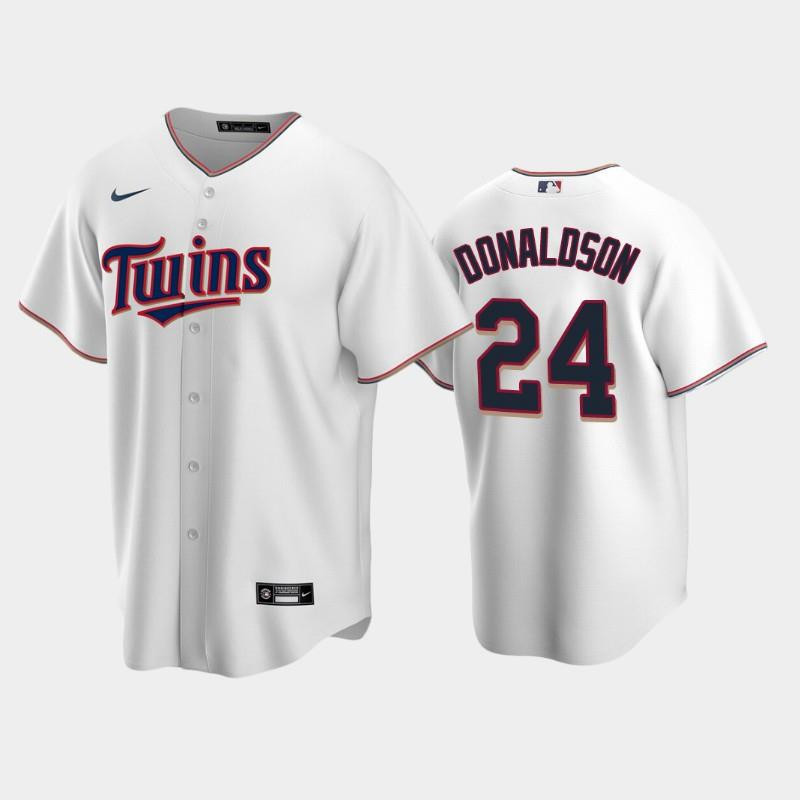 Twins 24 Josh Donaldson Home White Jersey