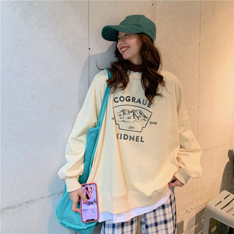 Streetwear plus size sweatshirt women winter autumn Korean style loose 2020 new thin jacket oversized harajuku hoodie alx