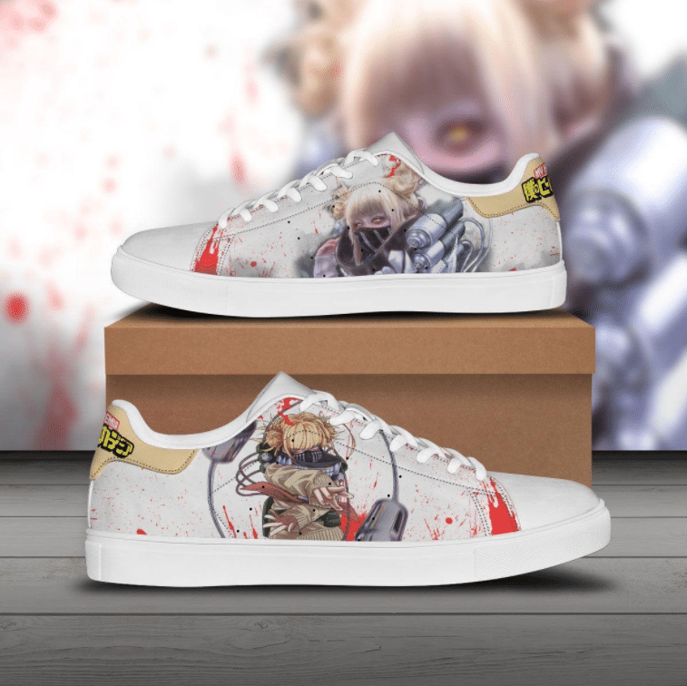 Himiko Toga My Hero Academia Low top Leather Skate Shoes, Tennis Shoes, Fashion Sneakers L98