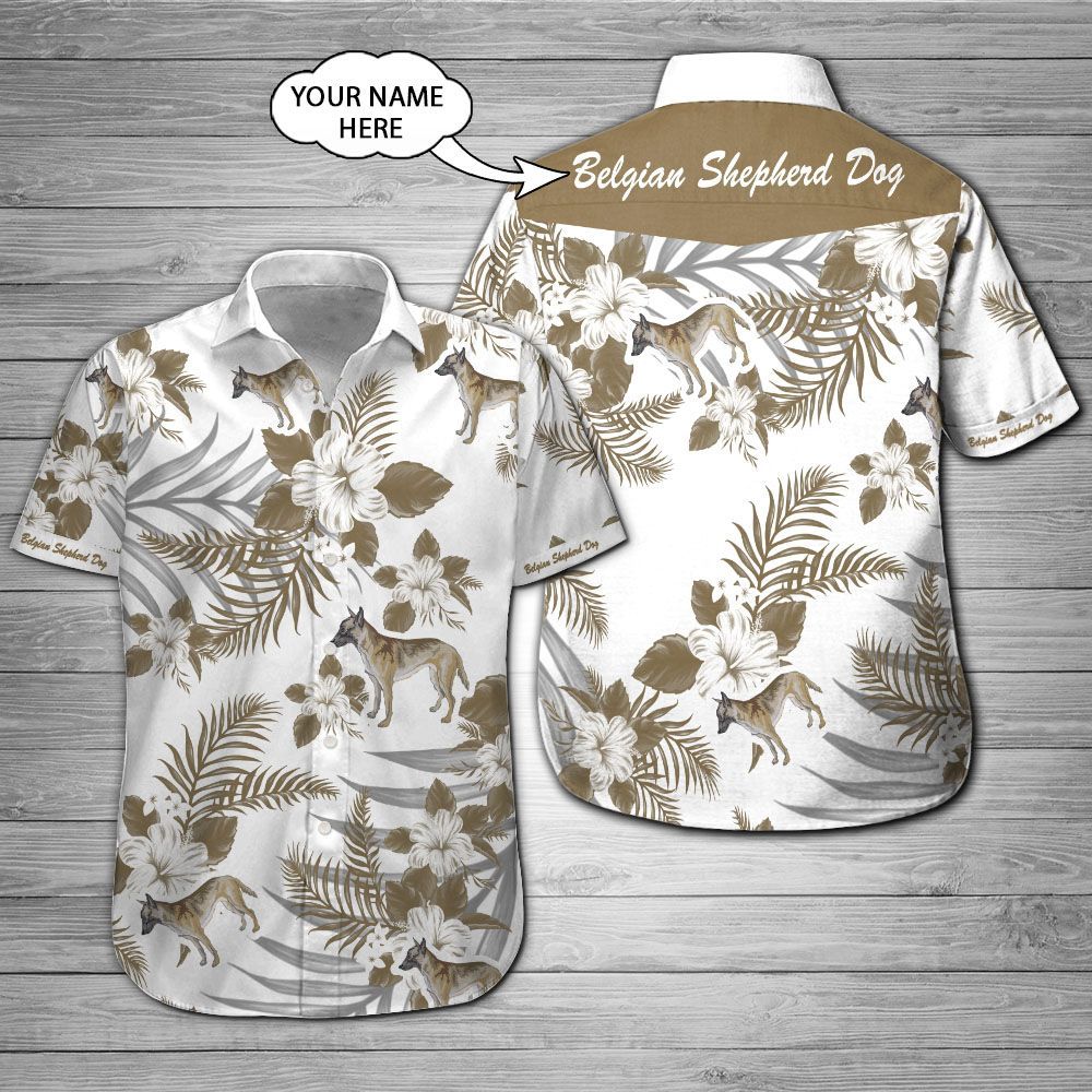 Belgian Shepherd Dog Custom Name Hawaii Shirt 201 Ha110643