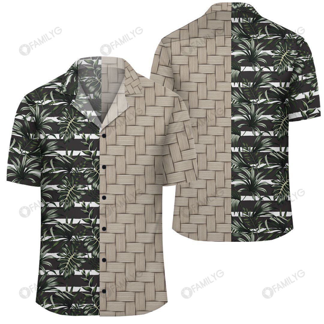 Tropical Line Patttern Lauhala Moiety Hawaiian Shirt Summer Hawaiian For Men, Women, Couple