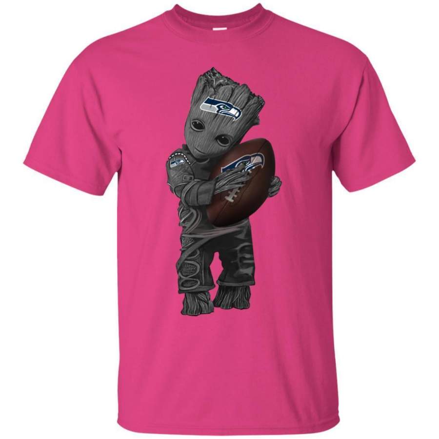 AGR Nipmytee Cool Groot With Seattle Seahawks American Football Team Men’s T-shirt