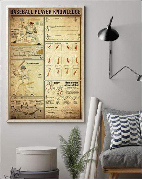 Baseball Player Knowledge Canvas Print Poster Print, Wall Art Canvas, Poster Canvas Wall Decor