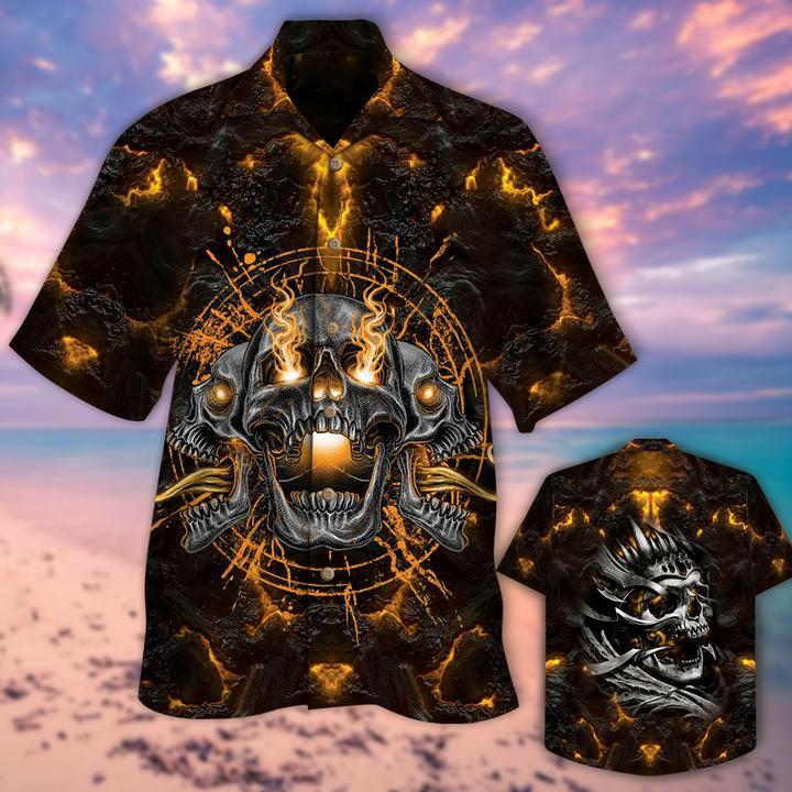 Skull Hawaii Shirt For Men Women Ha55868