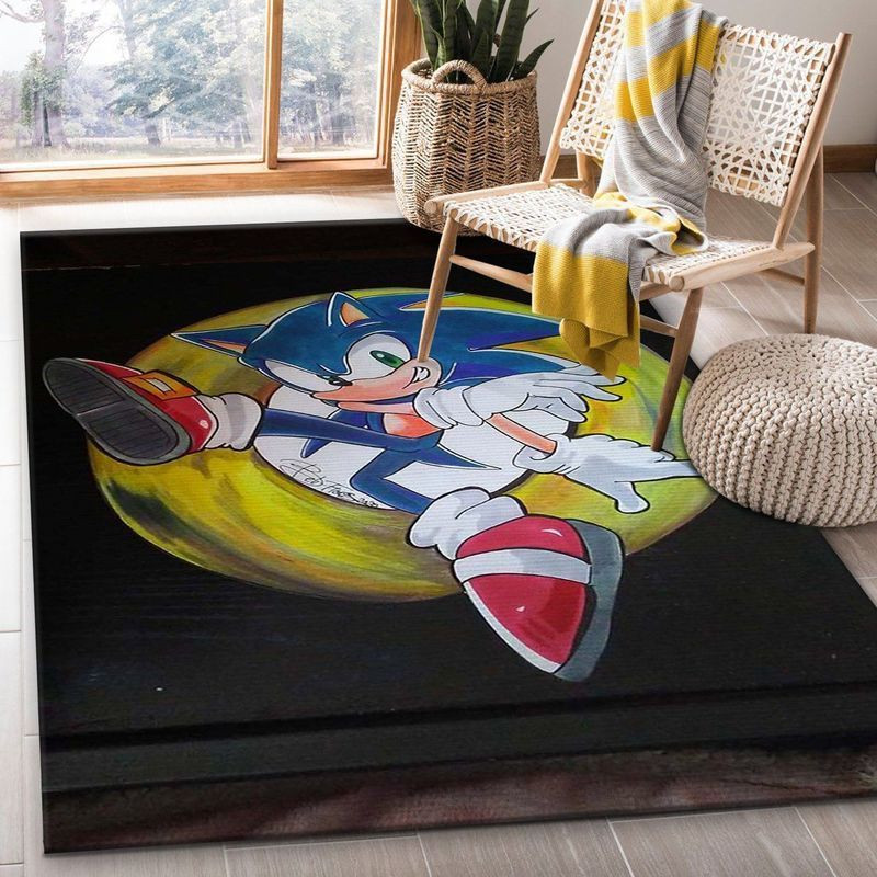 Sonic The Hedgehog  Area Rug Living Room Rug Home Decor Floor Decor