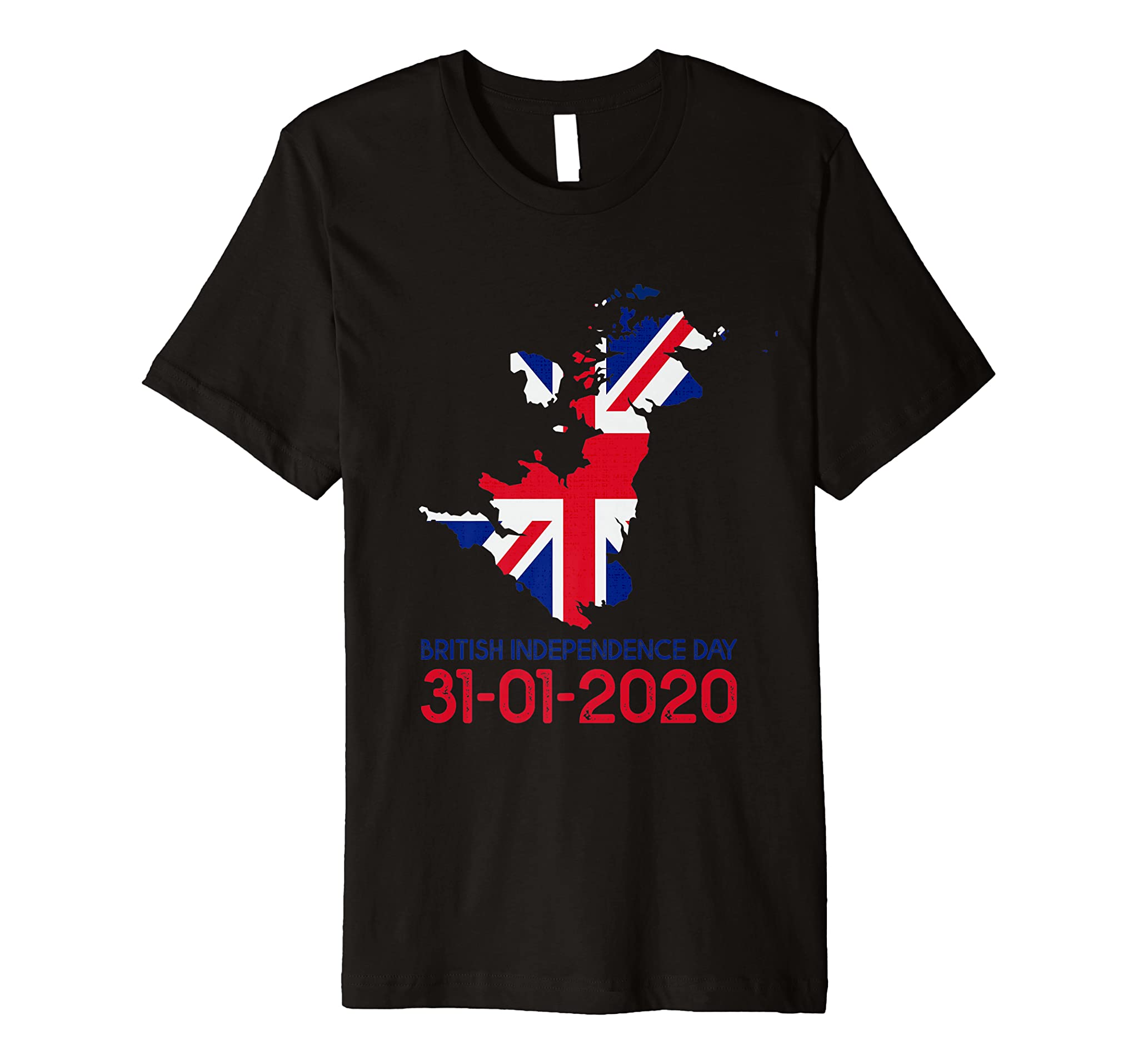 British Independence Day T-Shirt UK Flag Map 2020 Brexit Premium T-Shirt