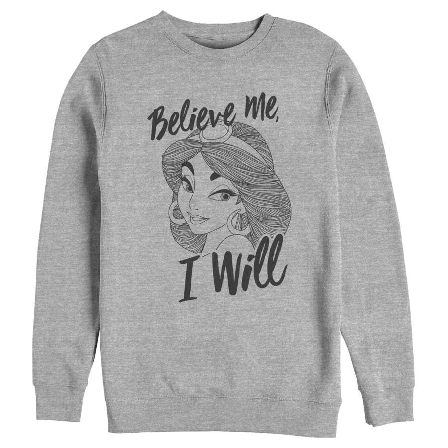 Aladdin Men’s Jasmine Believe Me  Sweatshirt