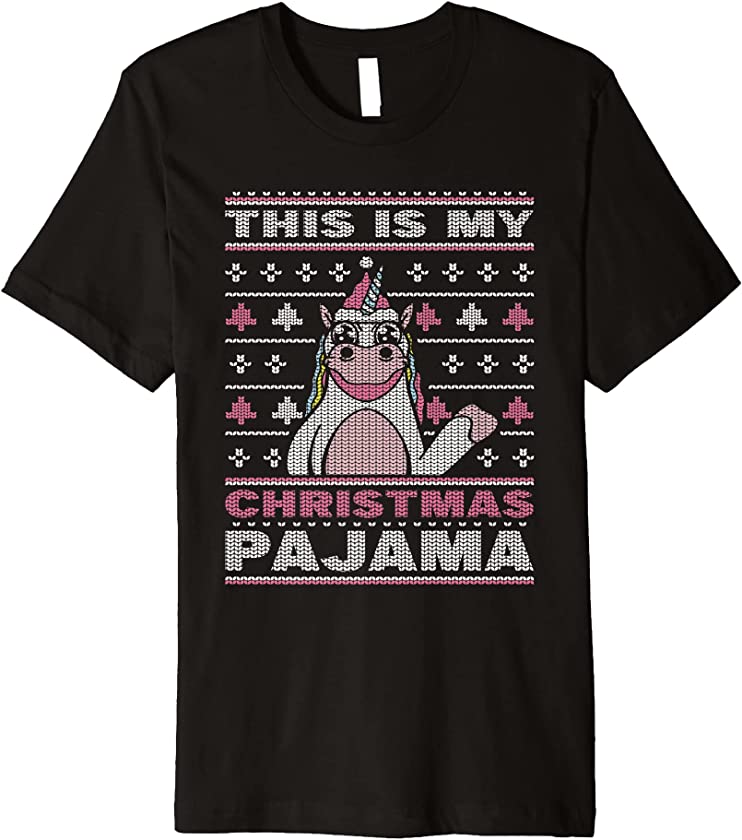 Unicorn Ugly Christmas Style | This Is My Christmas Pajama Premium T-Shirt