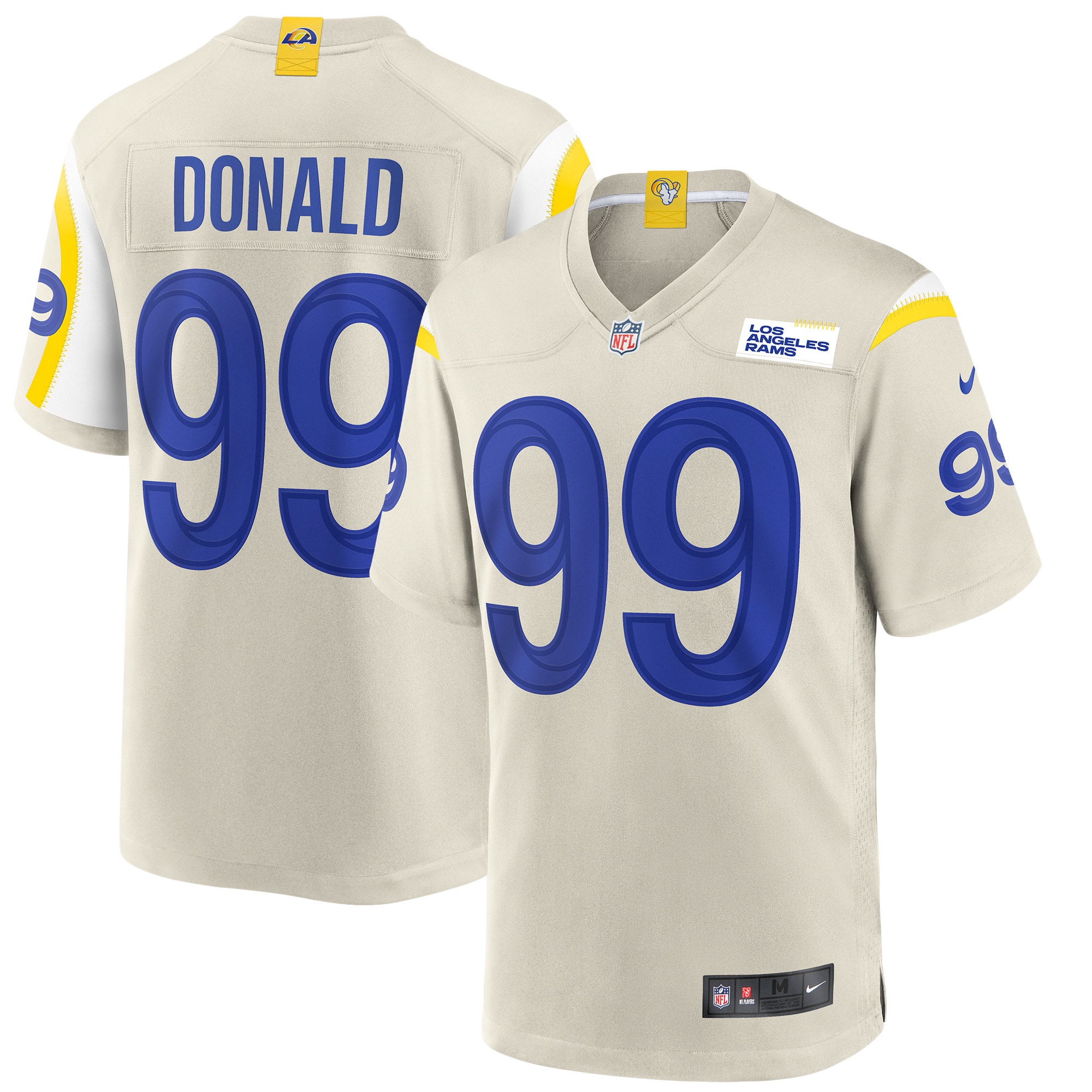 Aaron Donald Los Angeles Rams Player Game Jersey – Bone