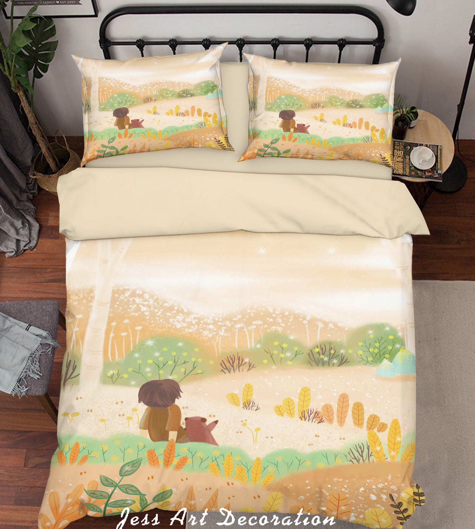 3D Cartoon Children Animal Tree Quilt Cover Set Bedding Set Duvet Cover Pillowcases A586 Lqh