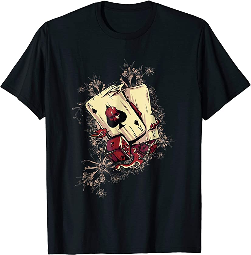 Vintage Poker T Shirt – Pocket Aces – Cool Poker Tee