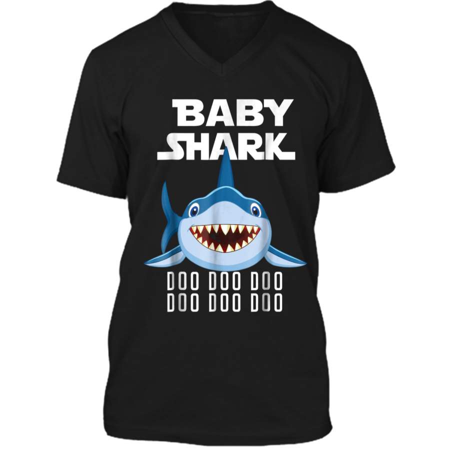 Baby Shark  Doo Doo Doo – Matching Family Gift Tee Mens Printed V-Neck T