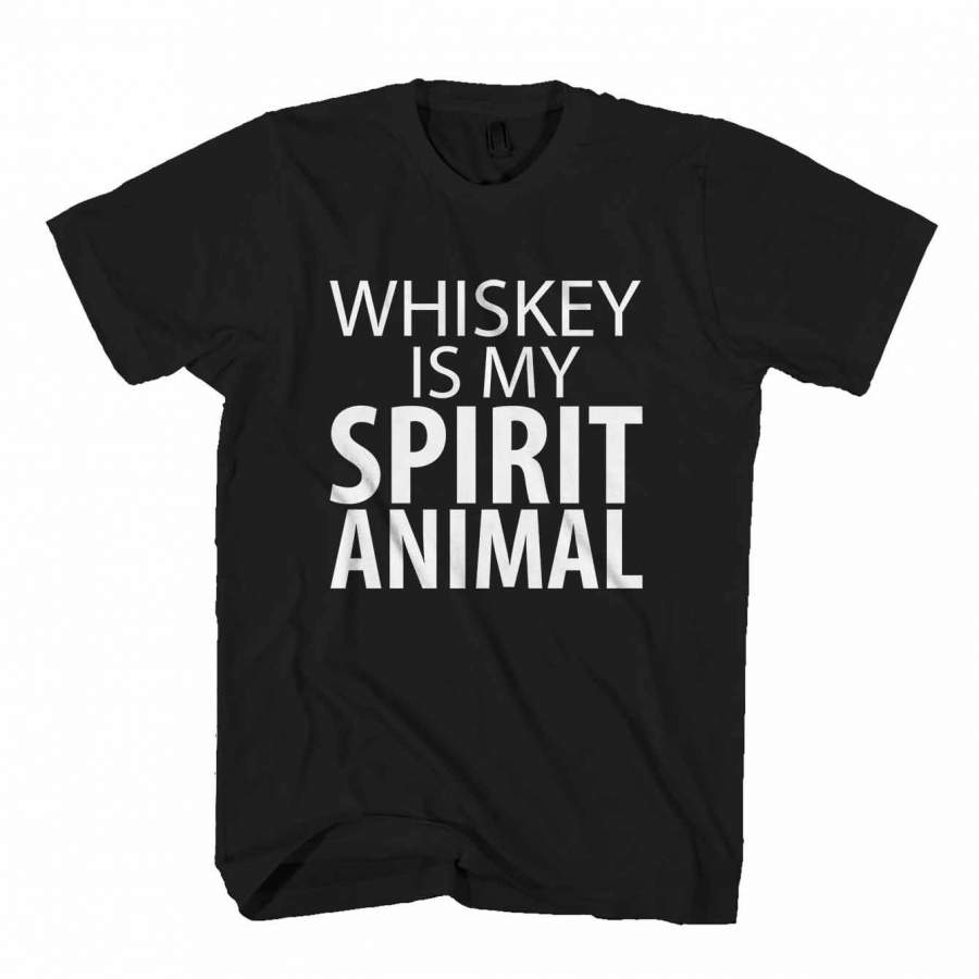 Whiskey Is My Spirit Animal Funny Gildan Man’s T-Shirt