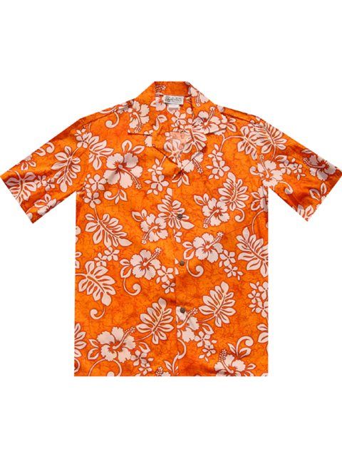 Batik Hibiscus Orange White Best Design Hawaiian Shirt Dhc1806983