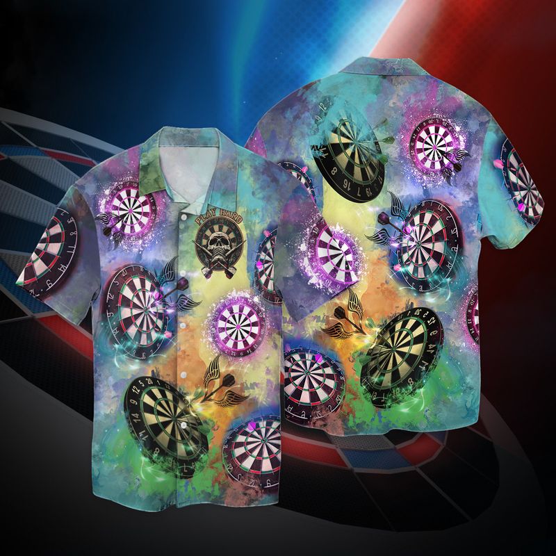 Dart Play Hard Skull Fashionable Full Print Hawaii Shirt Ha26804