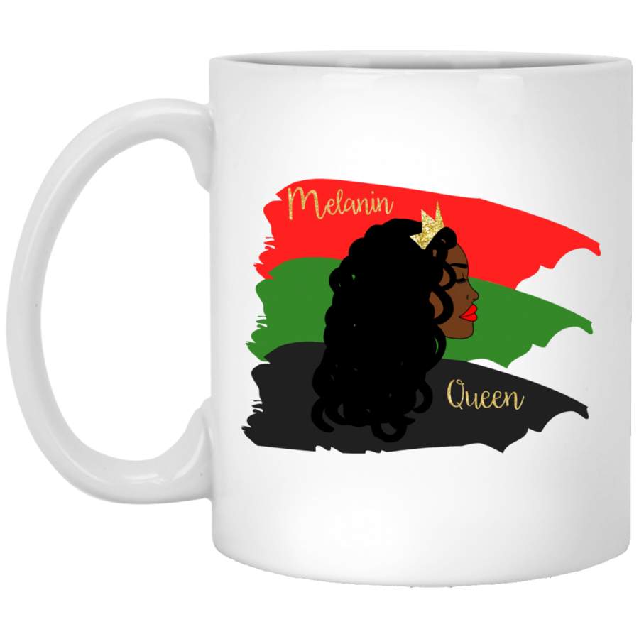 African American Coffee Mug Black Women Melanin Queen Black History Month Mug for African Pride 11oz – 15oz White Mug