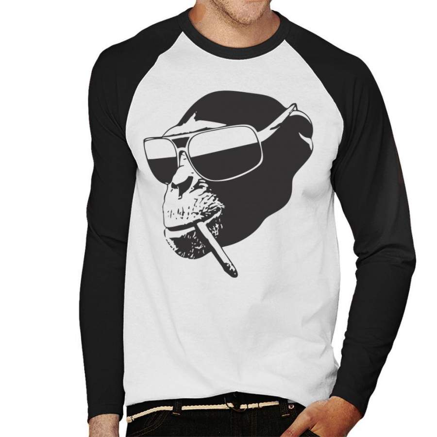 Smokin Monkey Men’s Baseball Long Sleeved T-Shirt