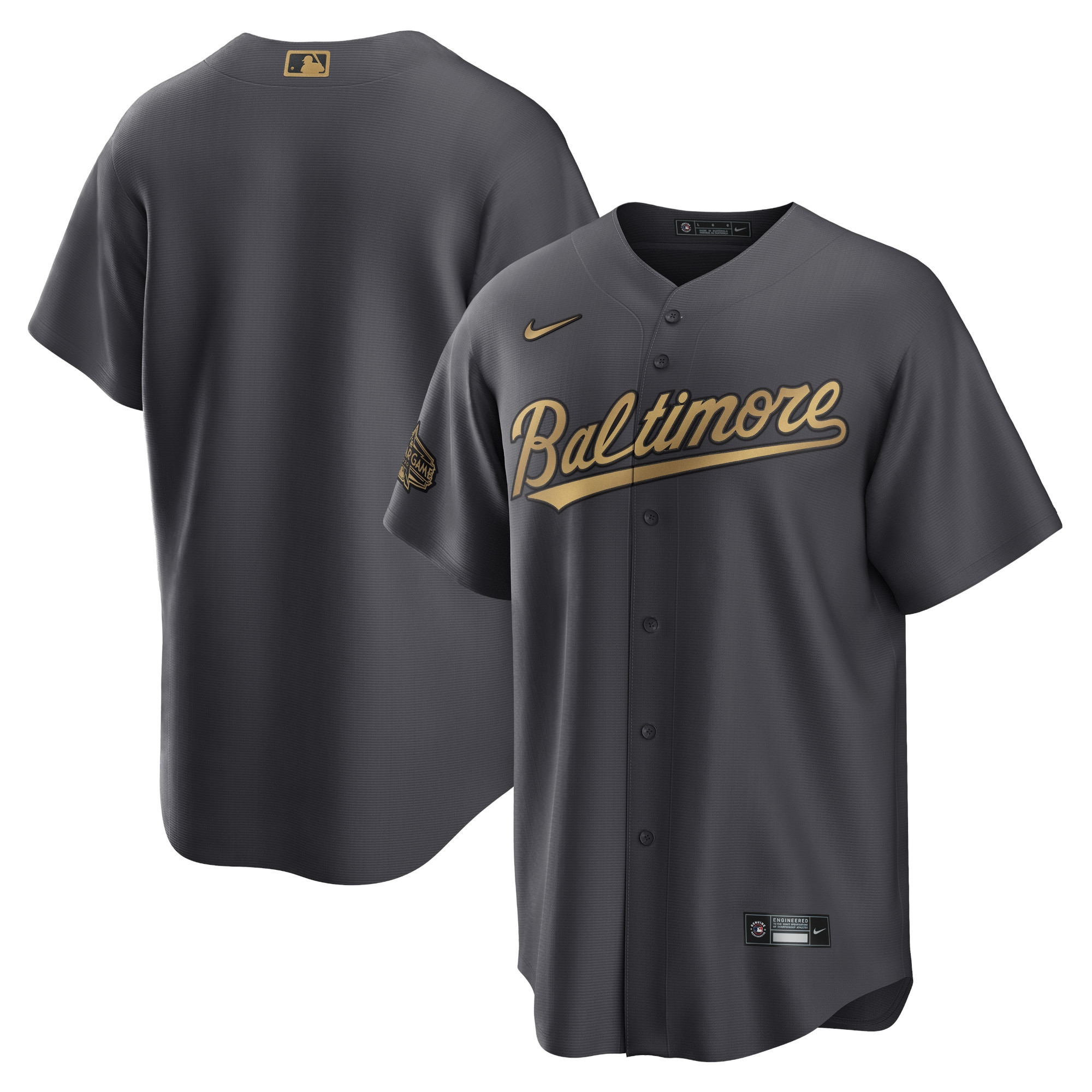 Baltimore Orioles 2022 MLB All-star Game Replica Blank Jersey – Charcoal MLB