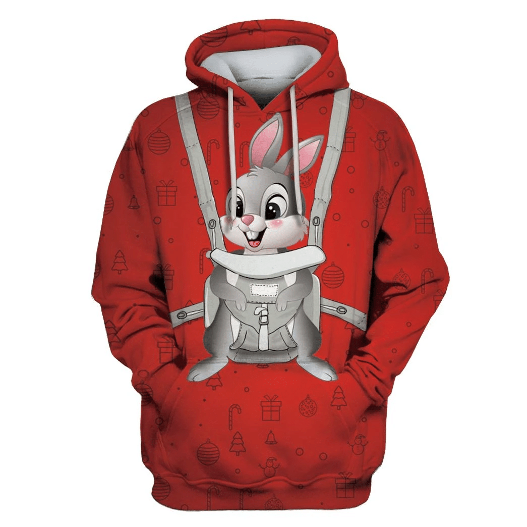 Mysticlife Rabbit In Christmas Day Custom T-Shirt – Hoodies Apparel