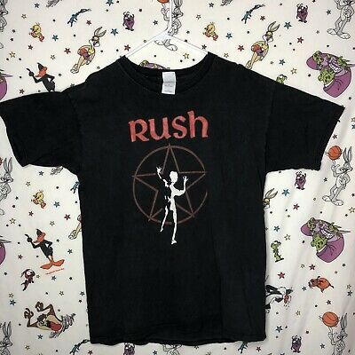 Vintage Rush Band Tee Double Sided 1976 Tour Tee 2002 Reissue Sz L T-shirt 1301