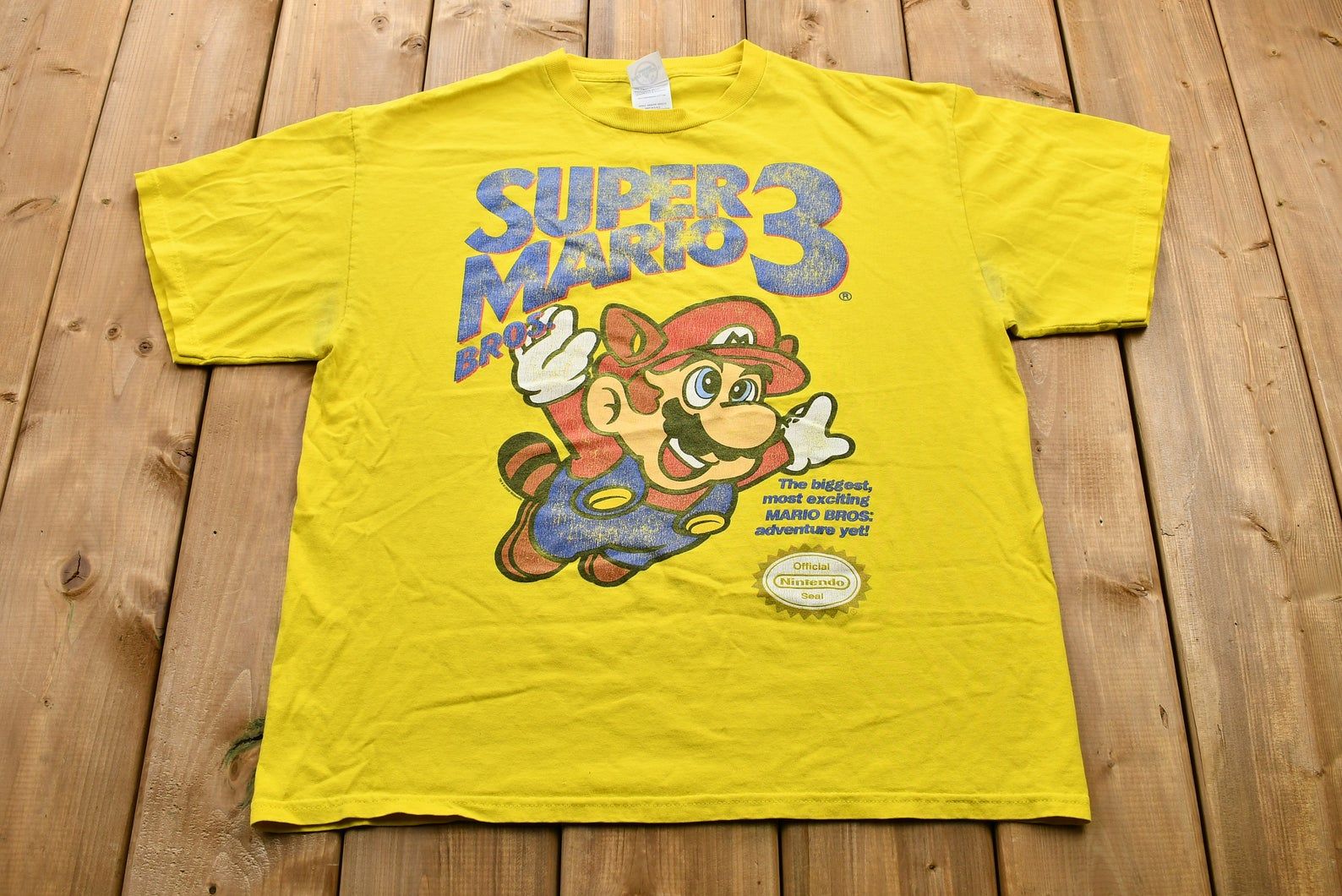 Vintage 1990s Super Mario 3 T-shirt / 90s Graphic Tee / Nintendo / Cartoon Network / Cartoonist / American Streetwear / Video Game