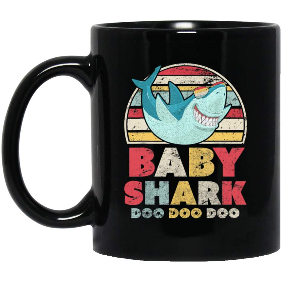 Baby Shark Doo Doo Doo Black Mug