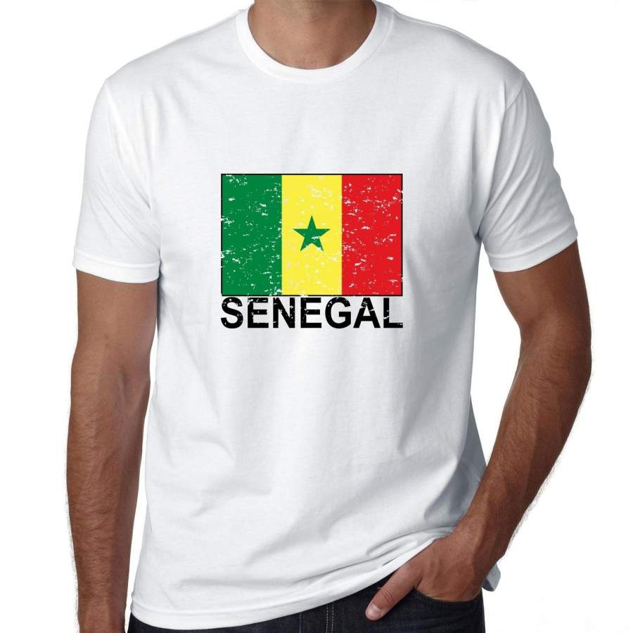 Senegal Flag – Special Vintage Edition Men’S T-Shirt