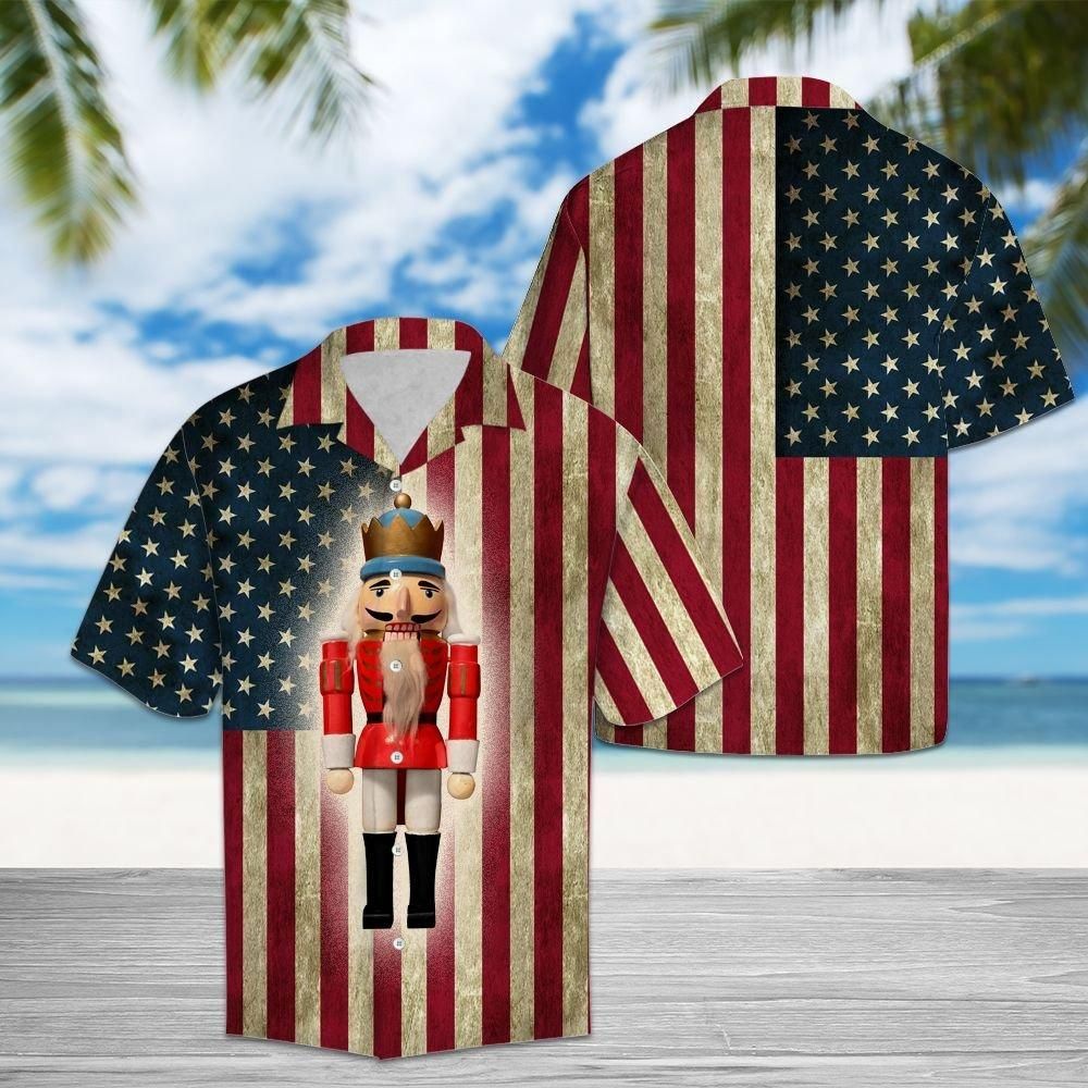 Aloha Shirt Nutcracker American Flag H207016  Hawaiian Shirt